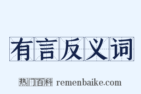 有言反义词是什么意思的图片